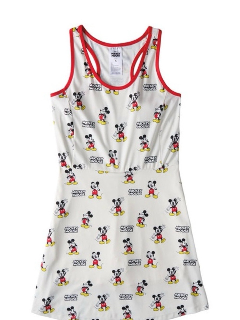 Disney Mickey Mouse AOP Athletic Dress with built in shorts NWT